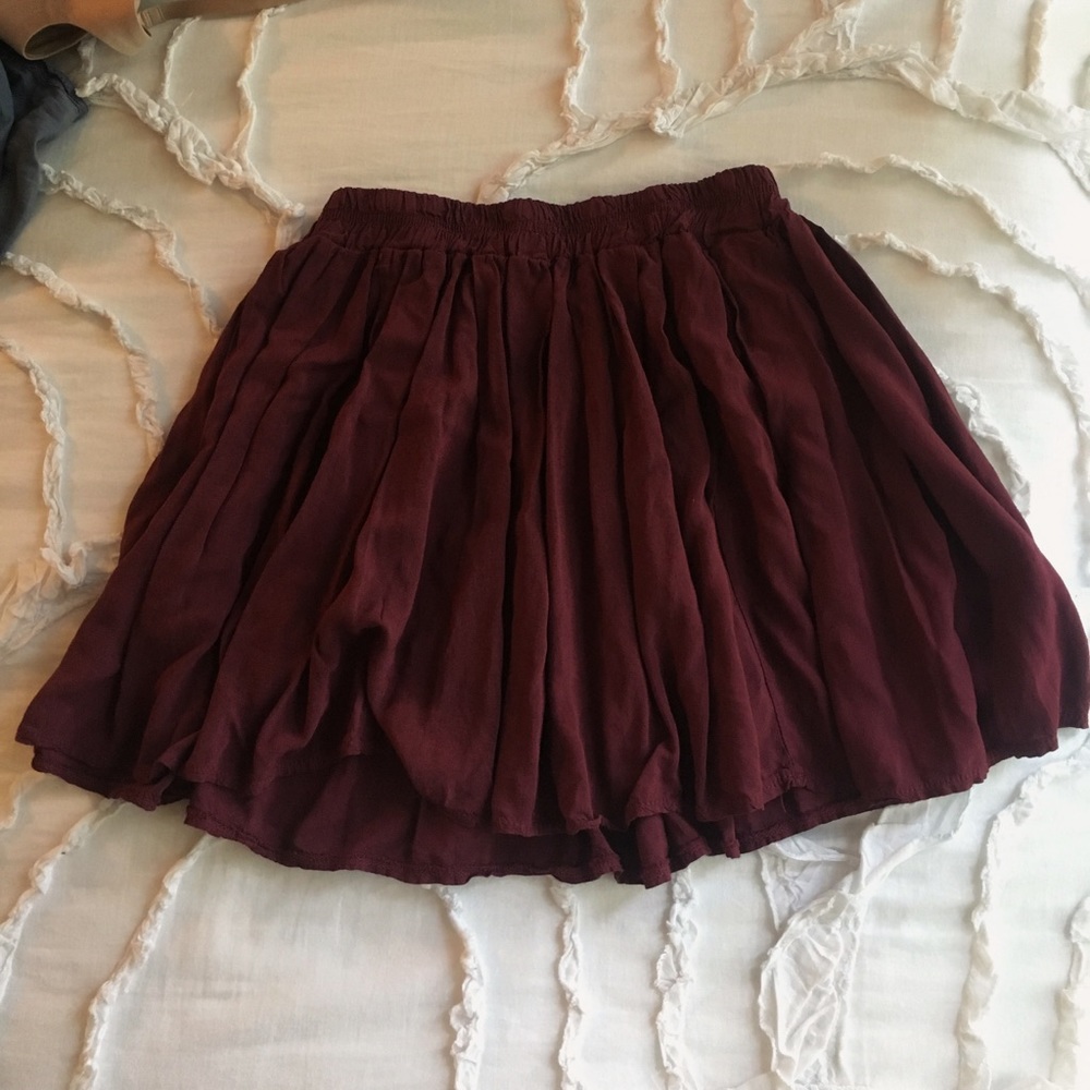 Brandy Melville Circle Skirt Maroon